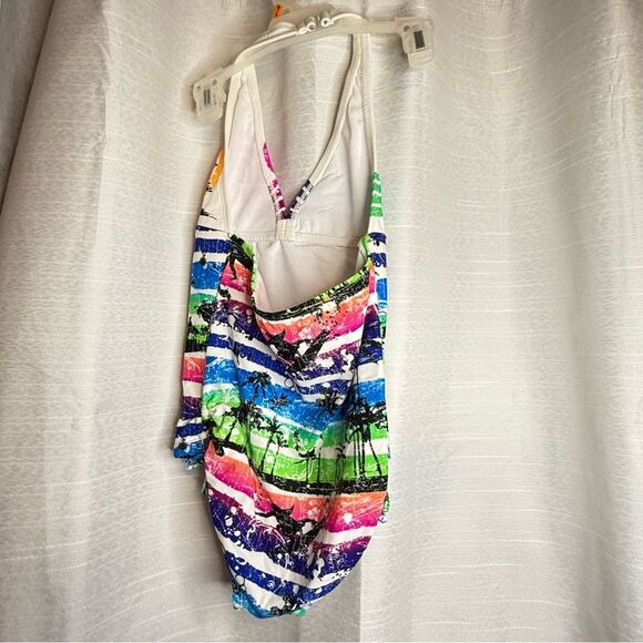 OP Colorful Kids Swimsuit surf Hawaiian halter neck side tie various sizes - Picture 4 of 8